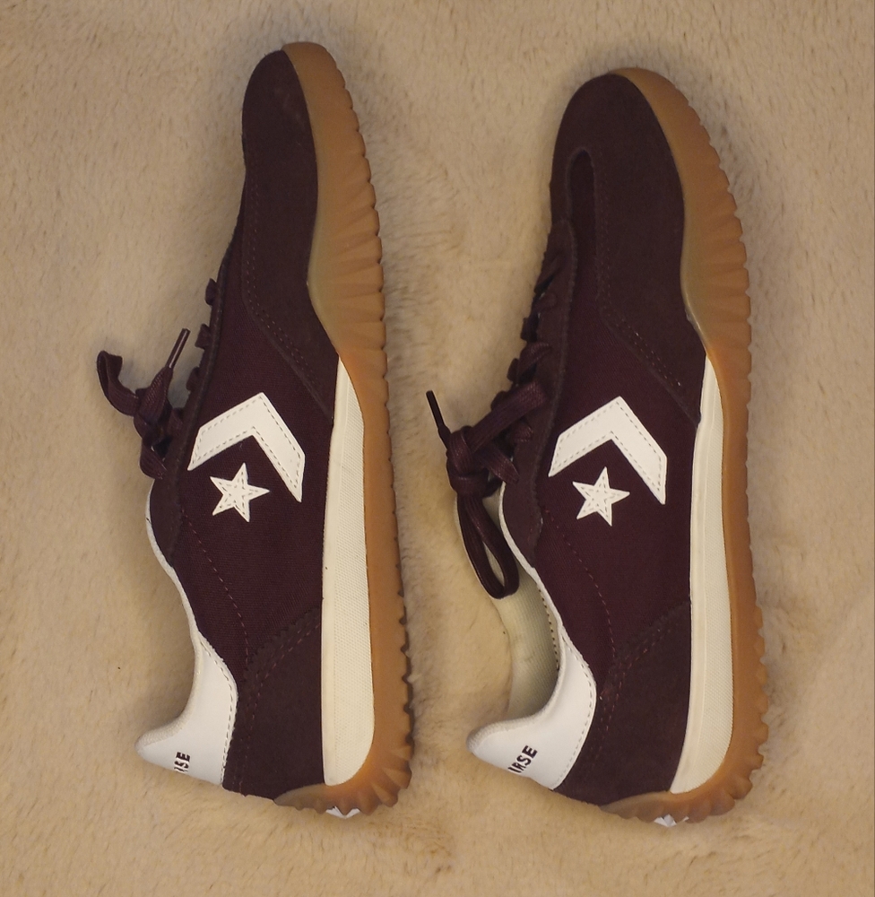 Converse Run Star Casual Maroon Bloodstone Burgundy Streetwear Classic Trainers - Picture 4 of 8